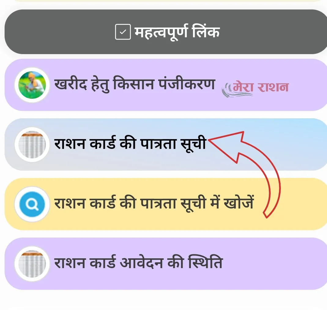 Up Ration Card List